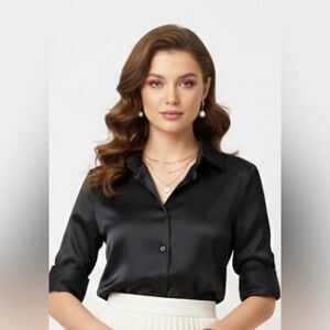 Blenca Elegant Black Women's Top